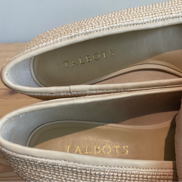 Talbots The Olympia Woven Raffia Bow Ballet Flats 8 - Picture 8 of 9